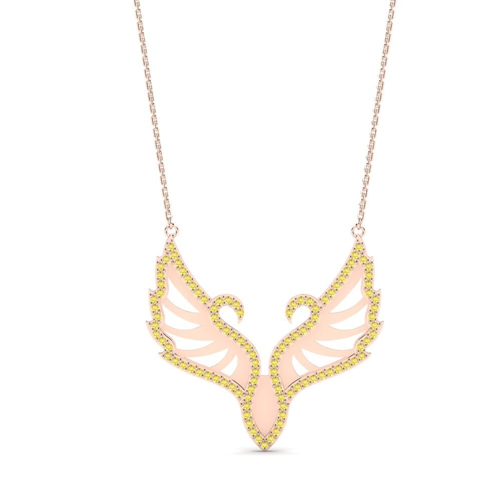 Yellow Sapphire Women's Necklace Femund