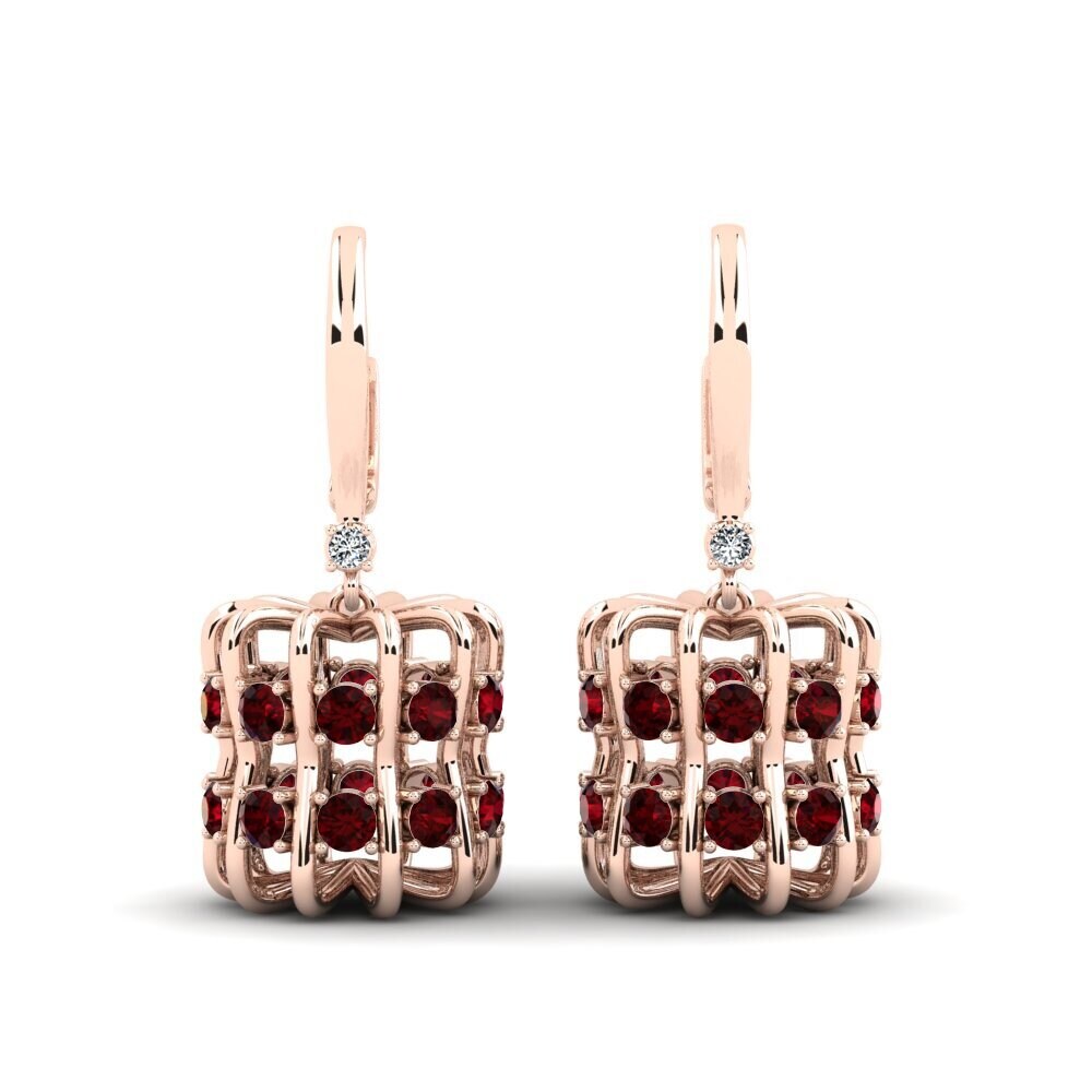 Garnet Women's Earring Fence