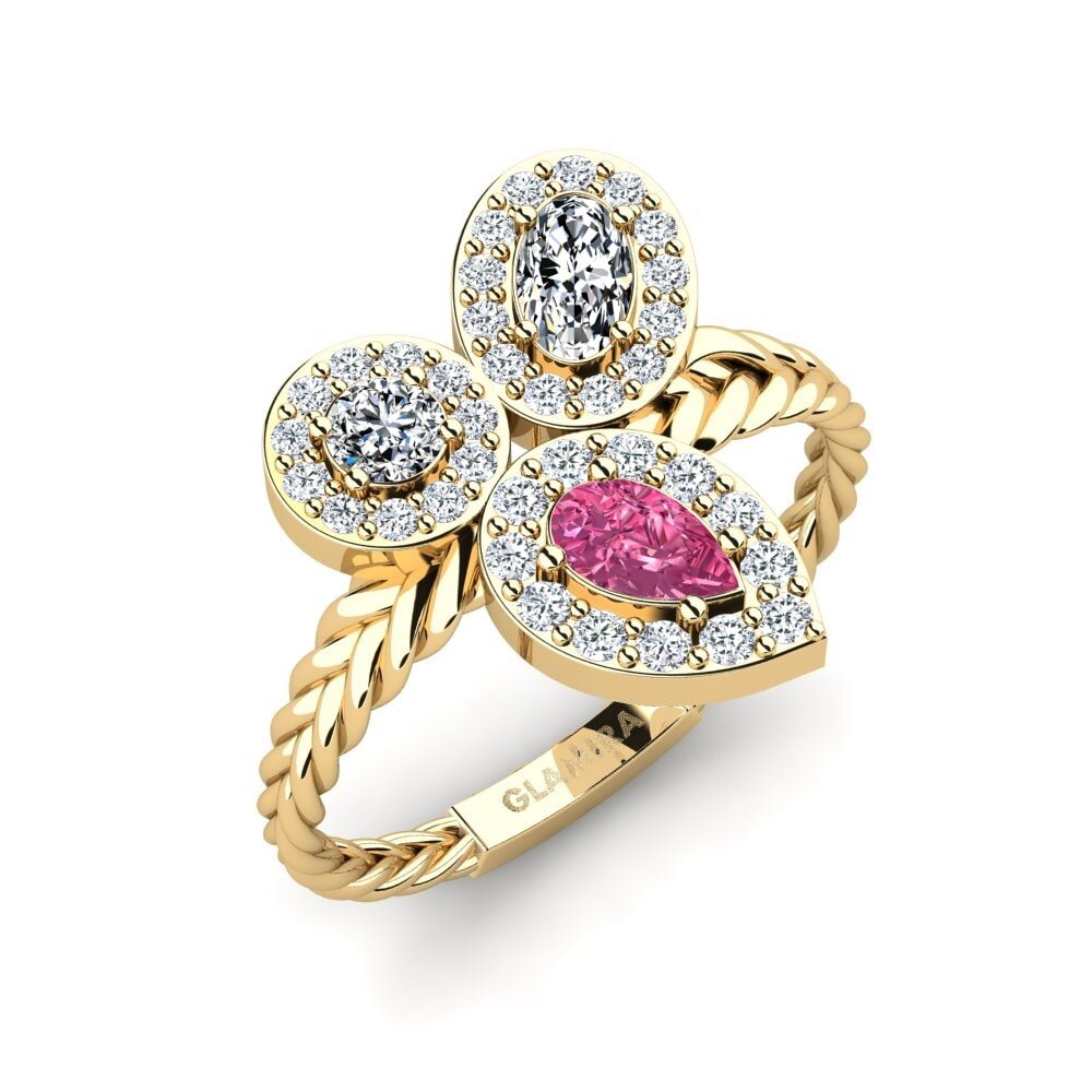 Pink Tourmaline Engagement Ring Fengmi