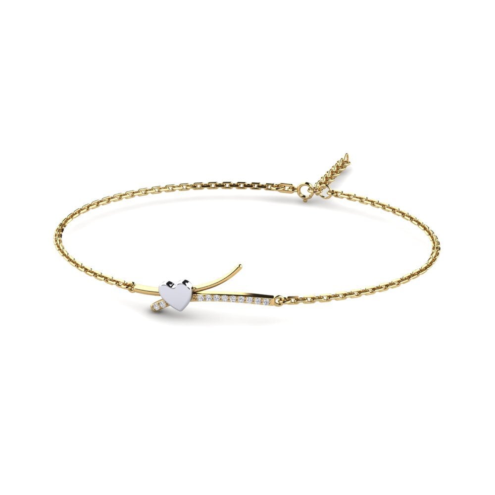 18k Oro Amarillo/Blanco Pulsera de Mujer Fenncen