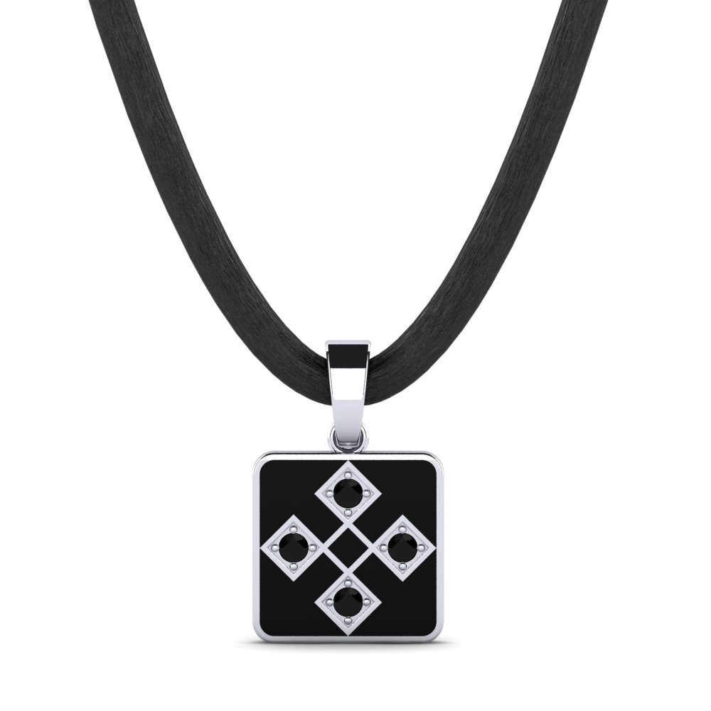 925 Prata de lei Ônix Negro Pingente masculino Feodor