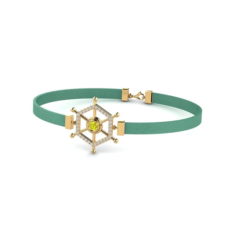 Diamante Amarillo Pulsera para hombre Feofan