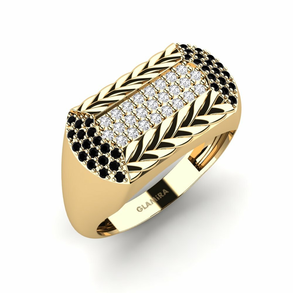 Oro Giallo 750 Anello da uomo Ferrand