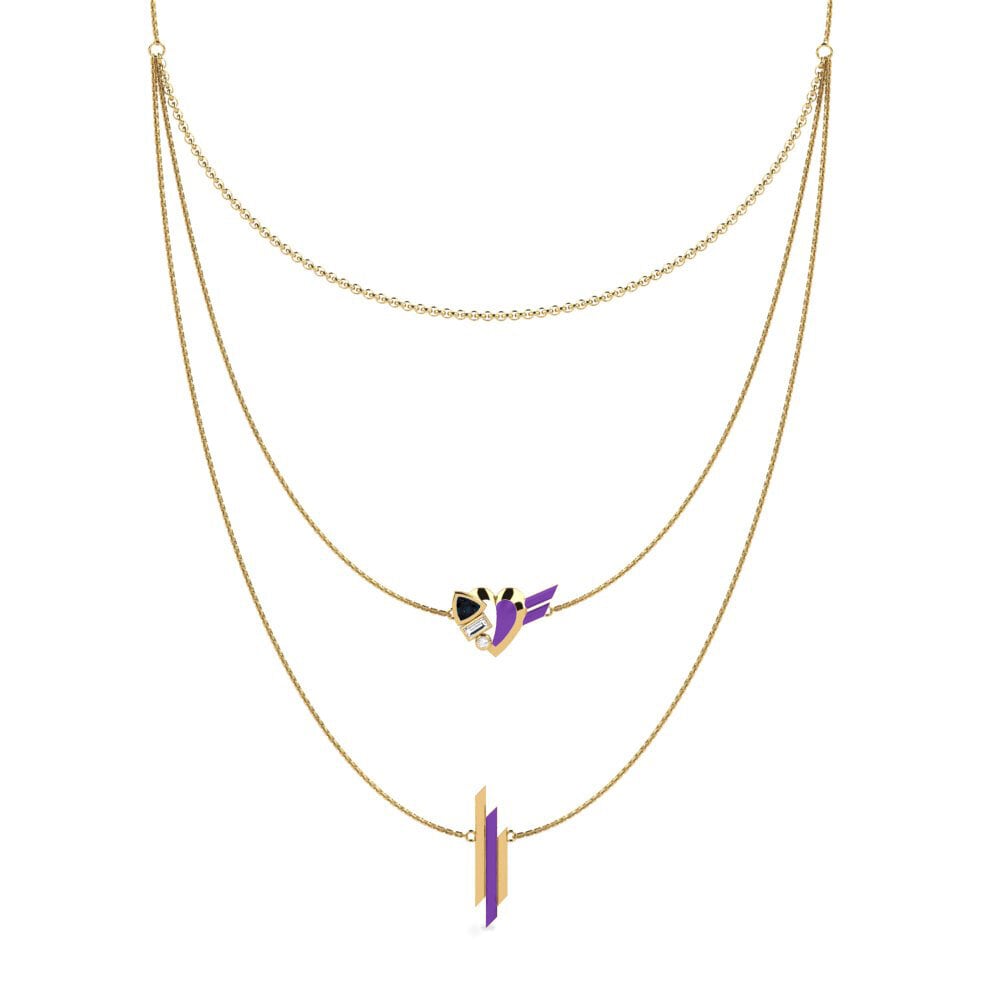 Layering Schwarzer Opal Halsketten