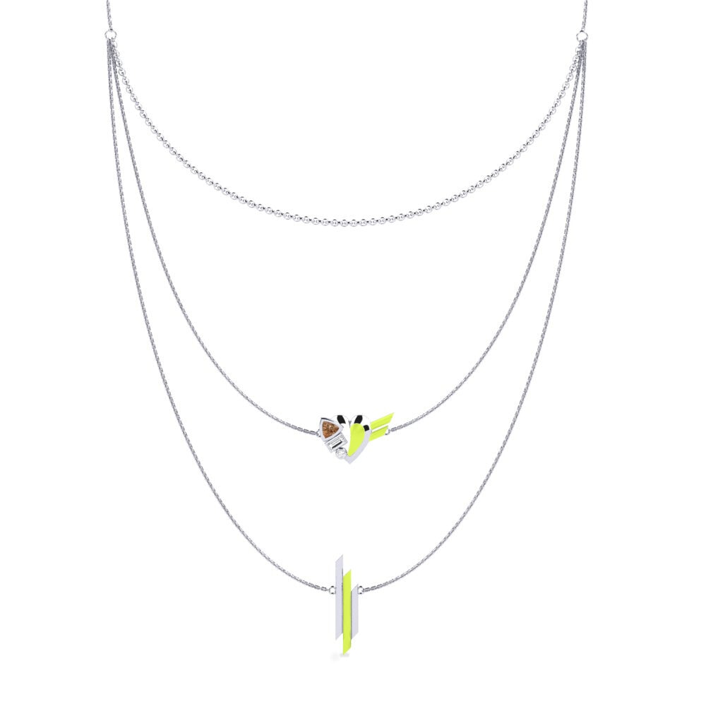 Diamante café Collar de Mujer Festeggiare