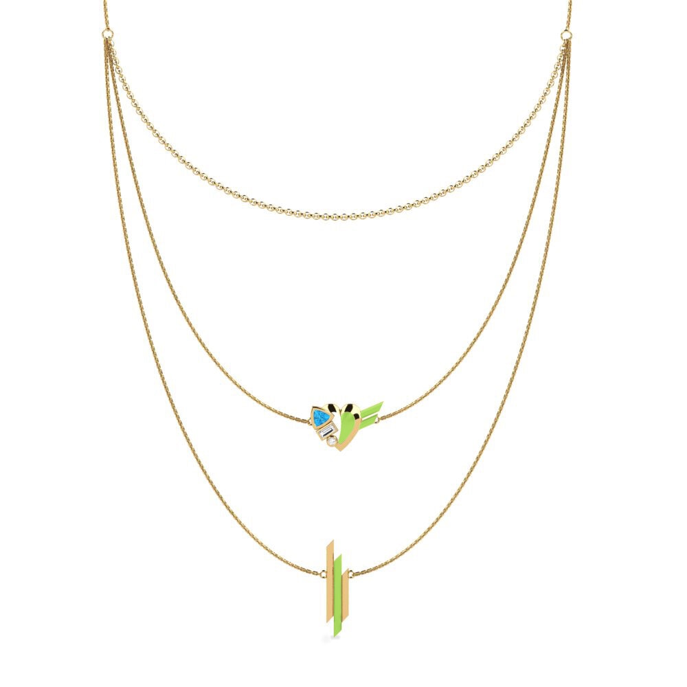 Layering Blue Topaz Necklaces