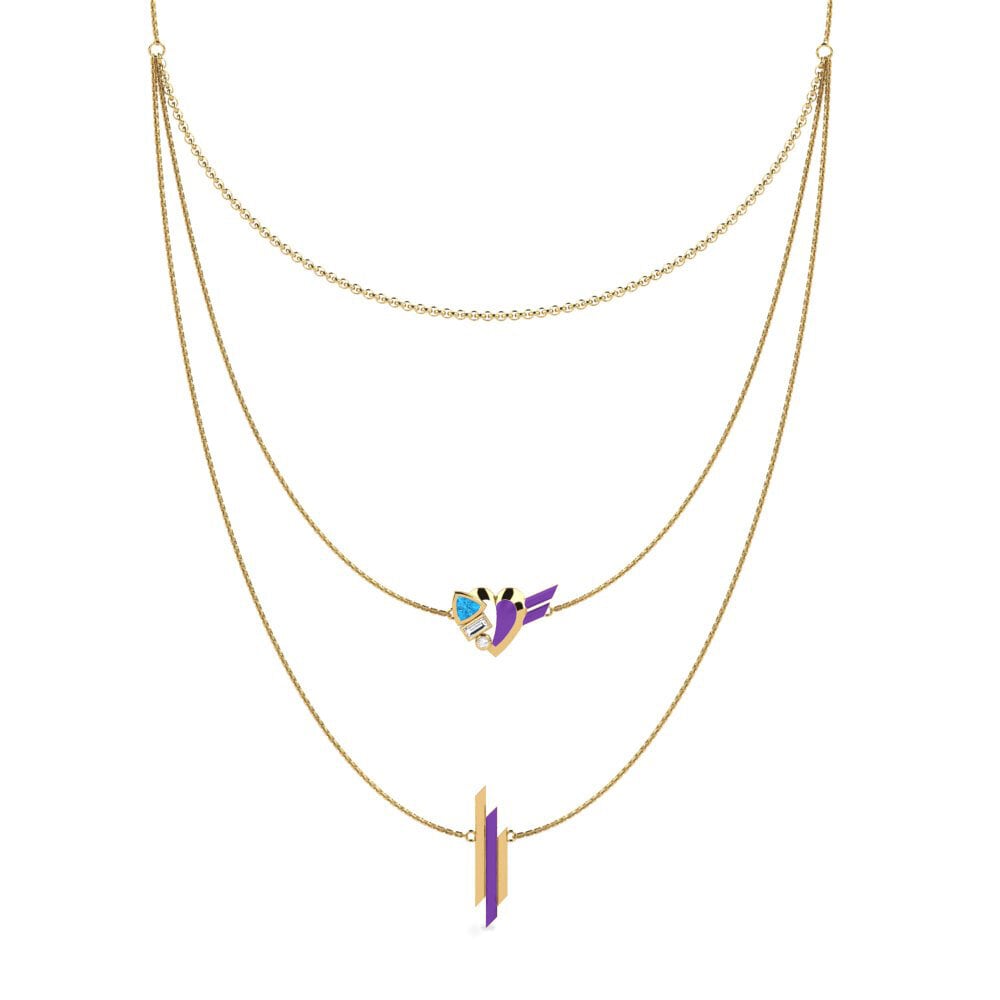 Layering Blue Topaz Necklaces