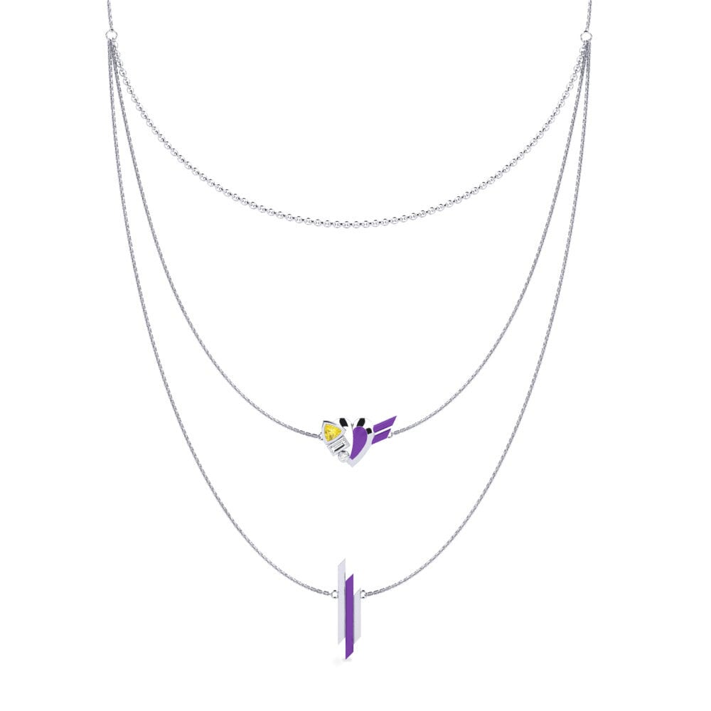 Yellow Sapphire Women's Necklace Festeggiare