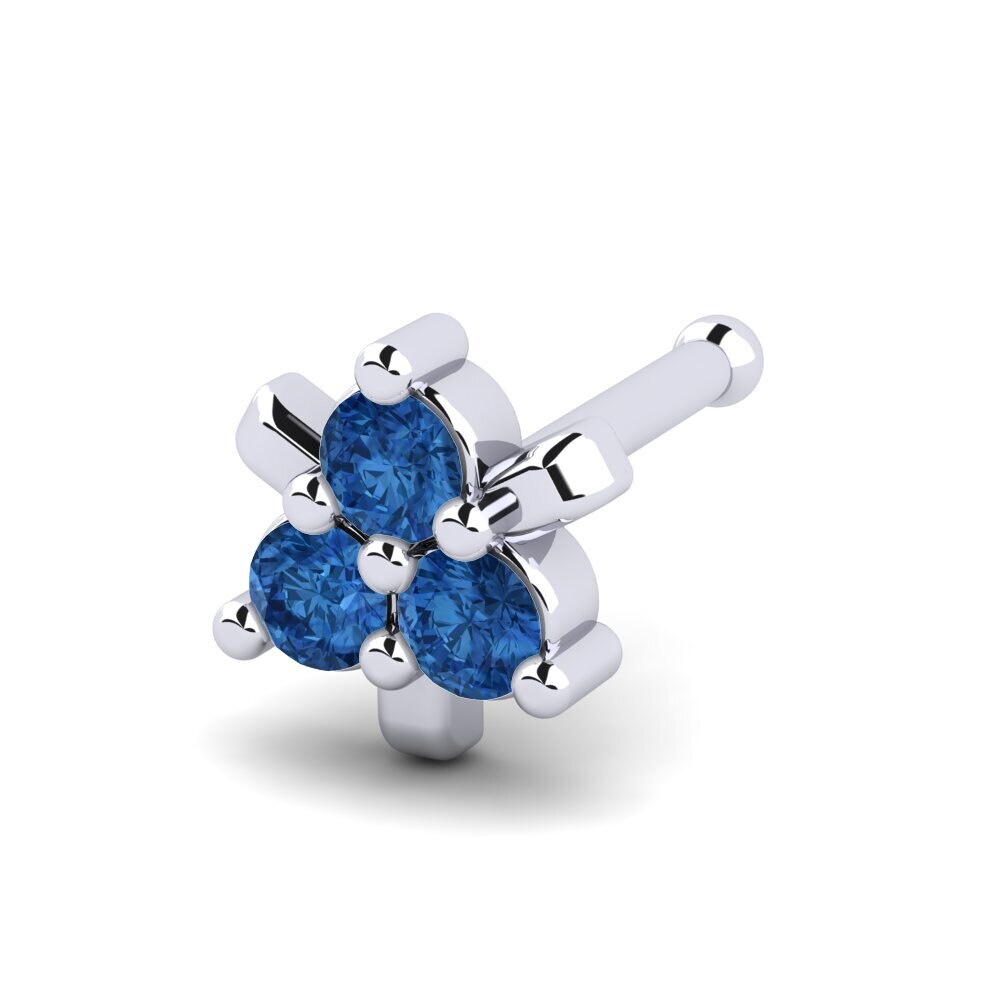 Donker Blauwe Zirkoon Neus Pin Fetunagisa