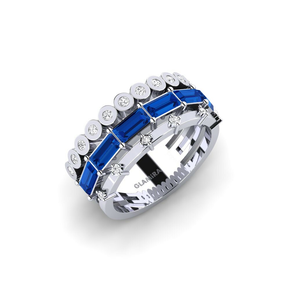 sapphire-zirconia แหวน Ffansi