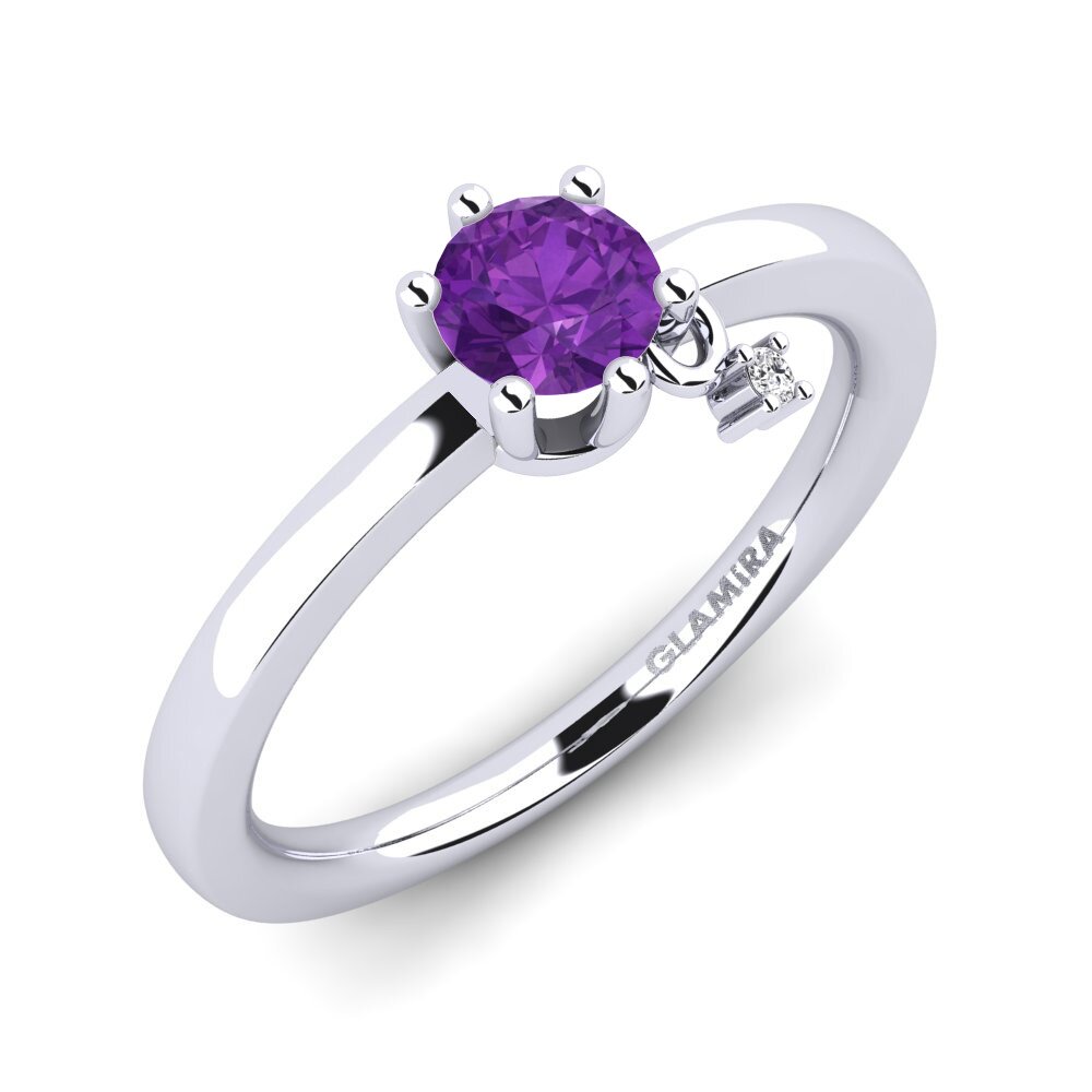 Amethyst Engagement Ring Fibrizia