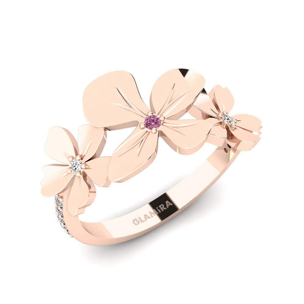 14k Rose Gold Rhodolite Garnet Ring Ficarazzi