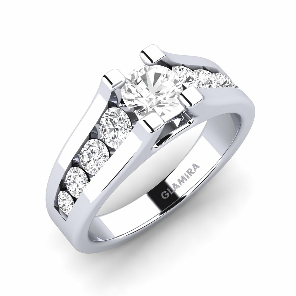 White sapphire Engagement Ring Fidanka