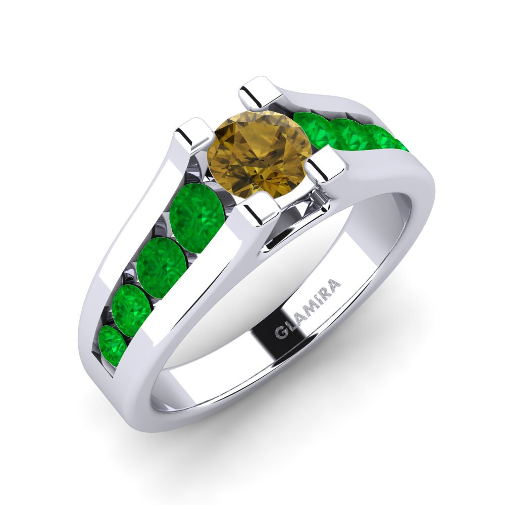 Brown Zircon Engagement Ring Fidanka