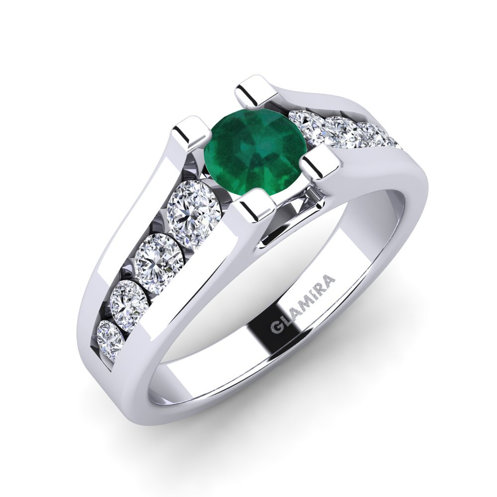 Emerald Engagement Ring Fidanka