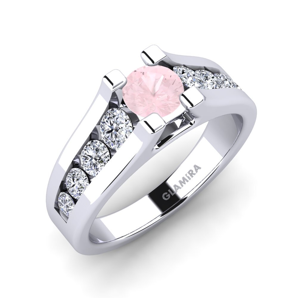 Rose Quartz Engagement Ring Fidanka
