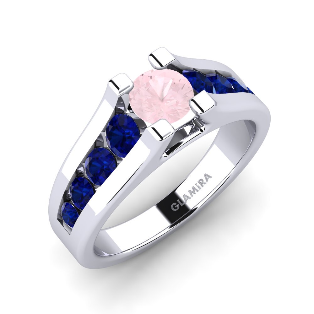 Rose Quartz Engagement Ring Fidanka