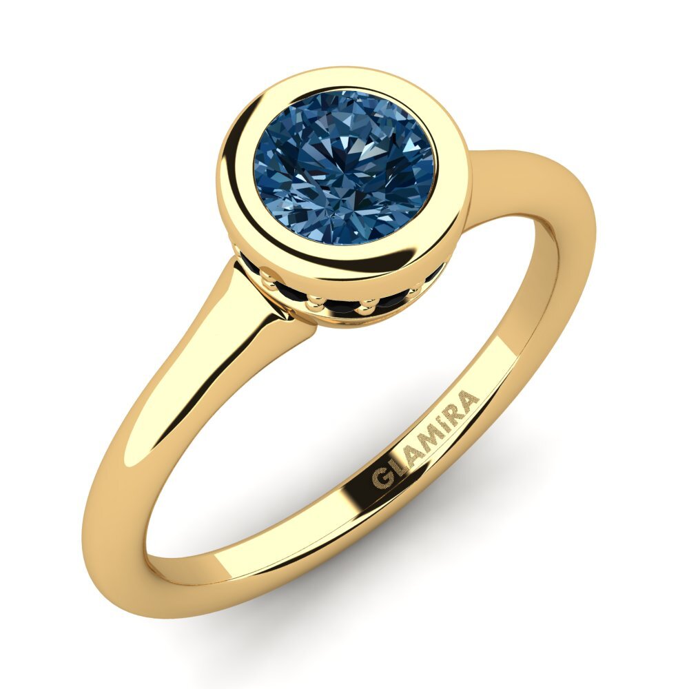 Diamants Bleus Brillants 0.50 Carats - Taille Ronde, Qualité Bonne, Traitement Irradiation