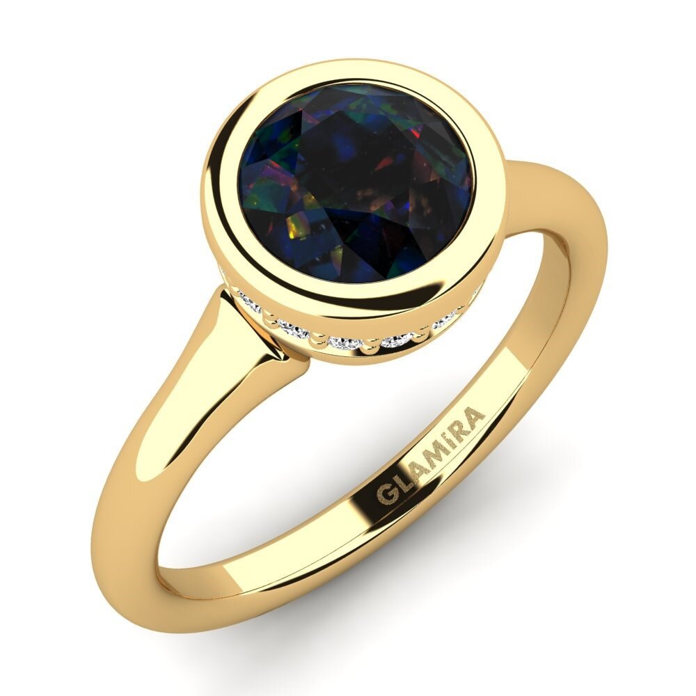 Zwart Opaal Verlovingsring Fidelia 1.0 crt