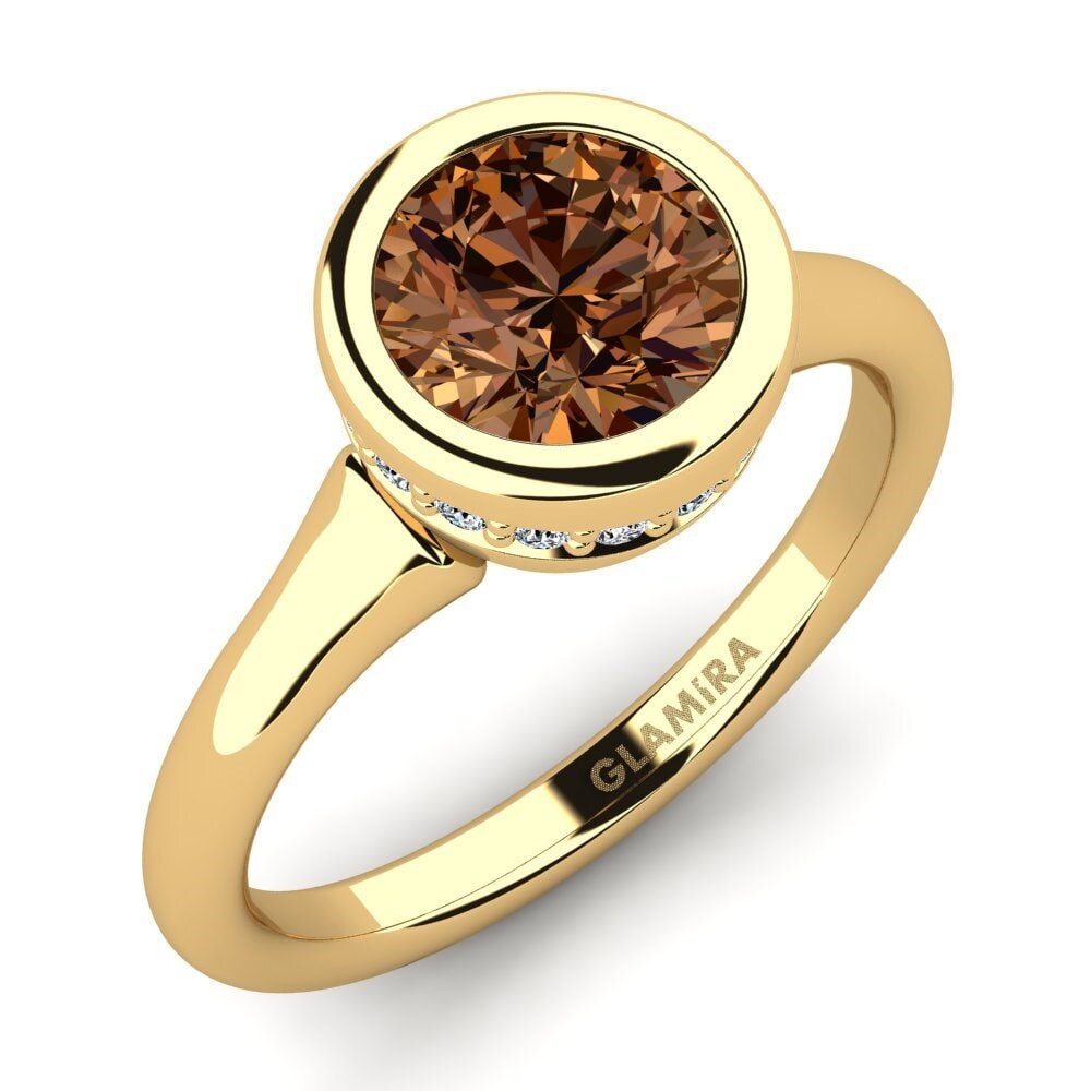 Diamante café Anillo de compromiso Fidelia 1.0 crt