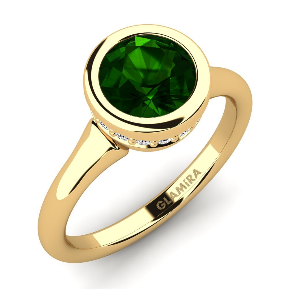 Turmalina verde Anillo de compromiso Fidelia 1.0 crt