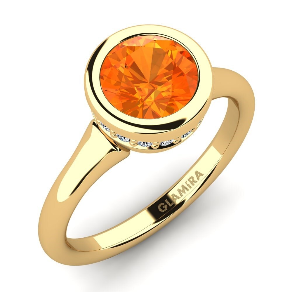 Zafiro Naranja Anillo de compromiso Fidelia 1.0 crt