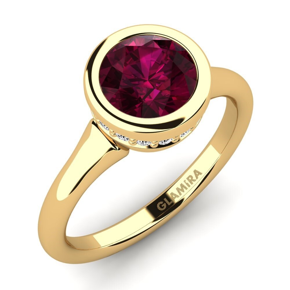Granate Rhodolite Anillo de compromiso Fidelia 1.0 crt