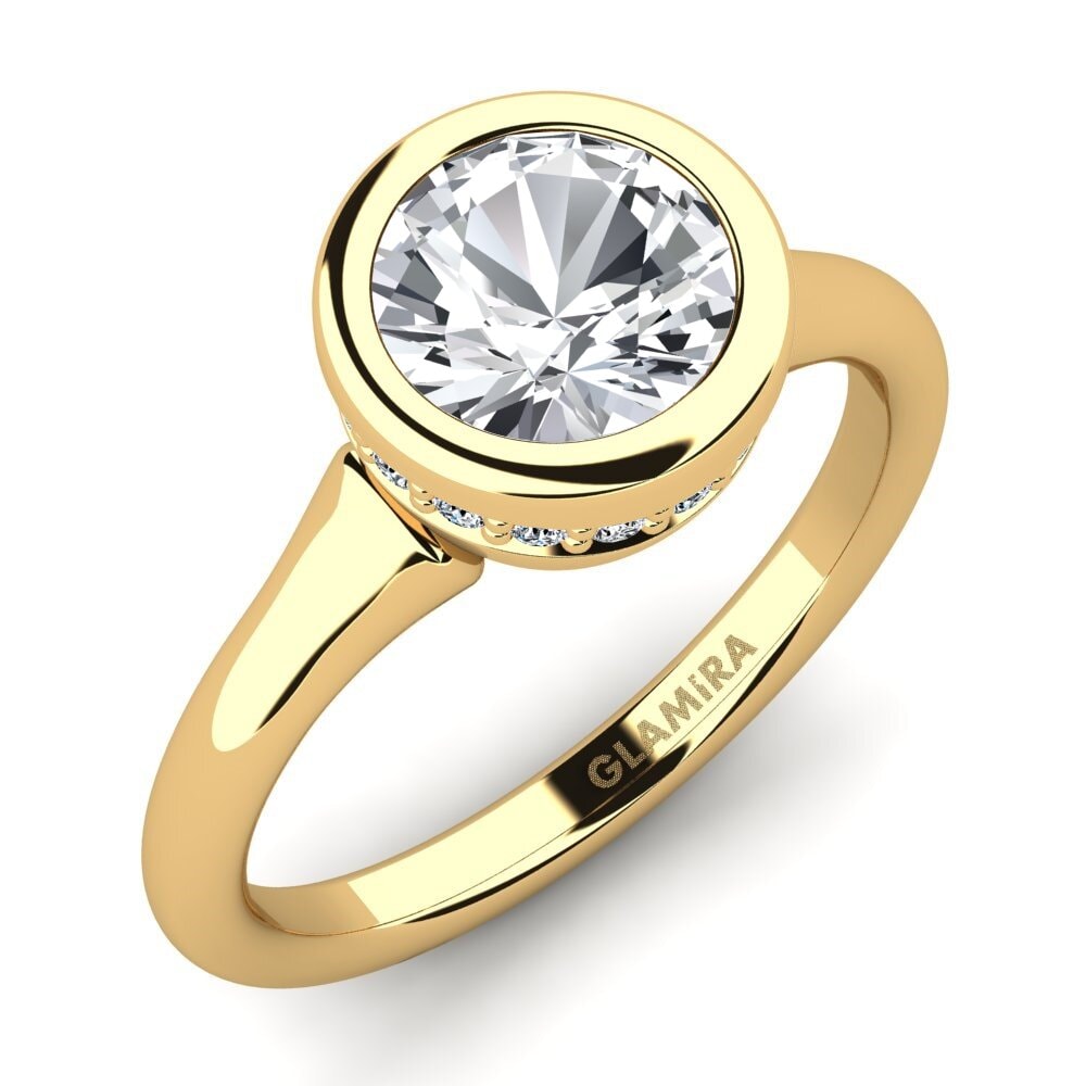 White Zircon Engagement Ring Fidelia 1.0 crt