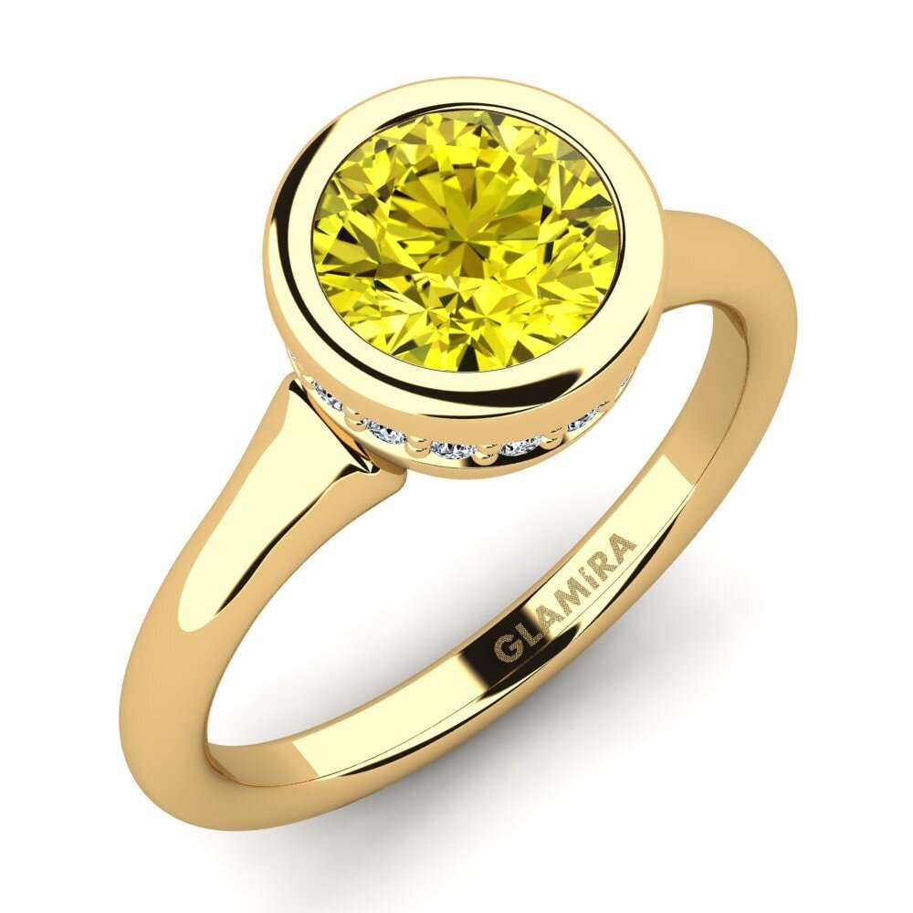 Diamante Amarillo Anillo de compromiso Fidelia 1.0 crt