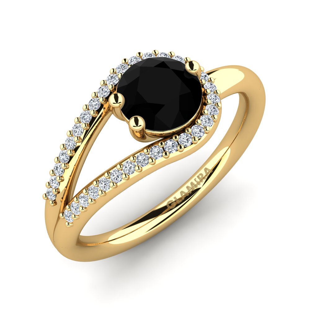 Black Diamond Engagement Ring Fidelma