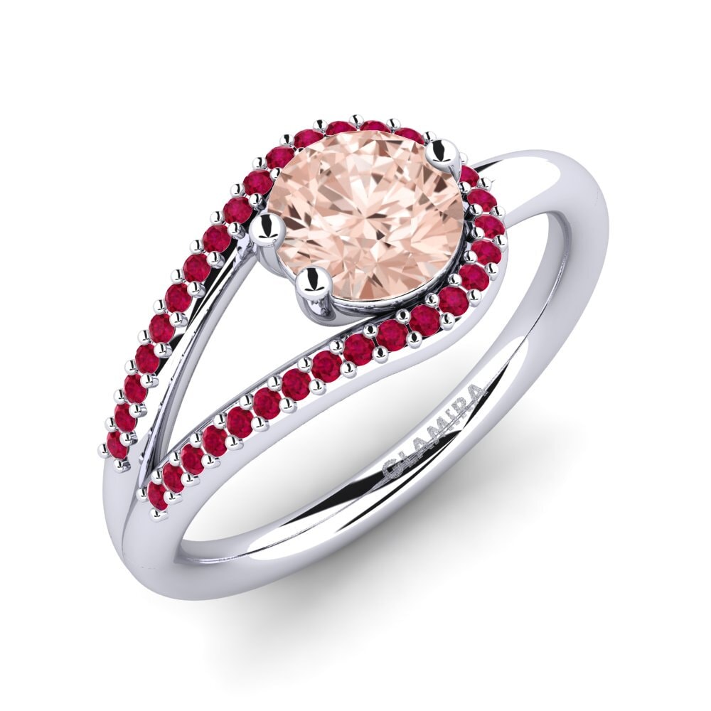 14ct White Gold Morganite Engagement Ring Fidelma