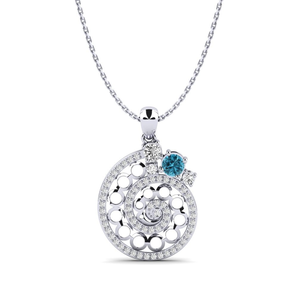 Circón Azul Colgante de Mujer Fiducia