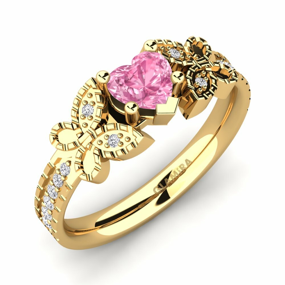 Roze Saffier Verlovingsring Fiene