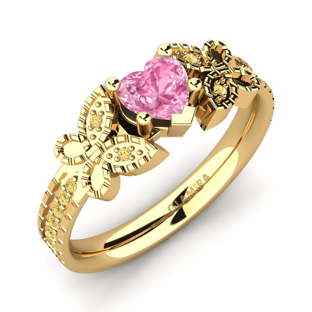 Zafiro Rosado Anillo de compromiso Fiene