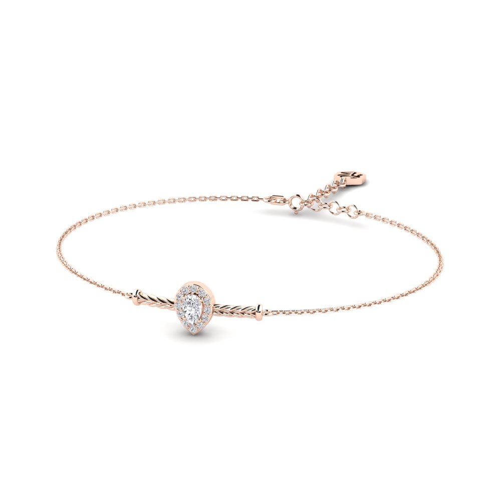 Or rose 14k Diamant Bracelet pour femme Fika
