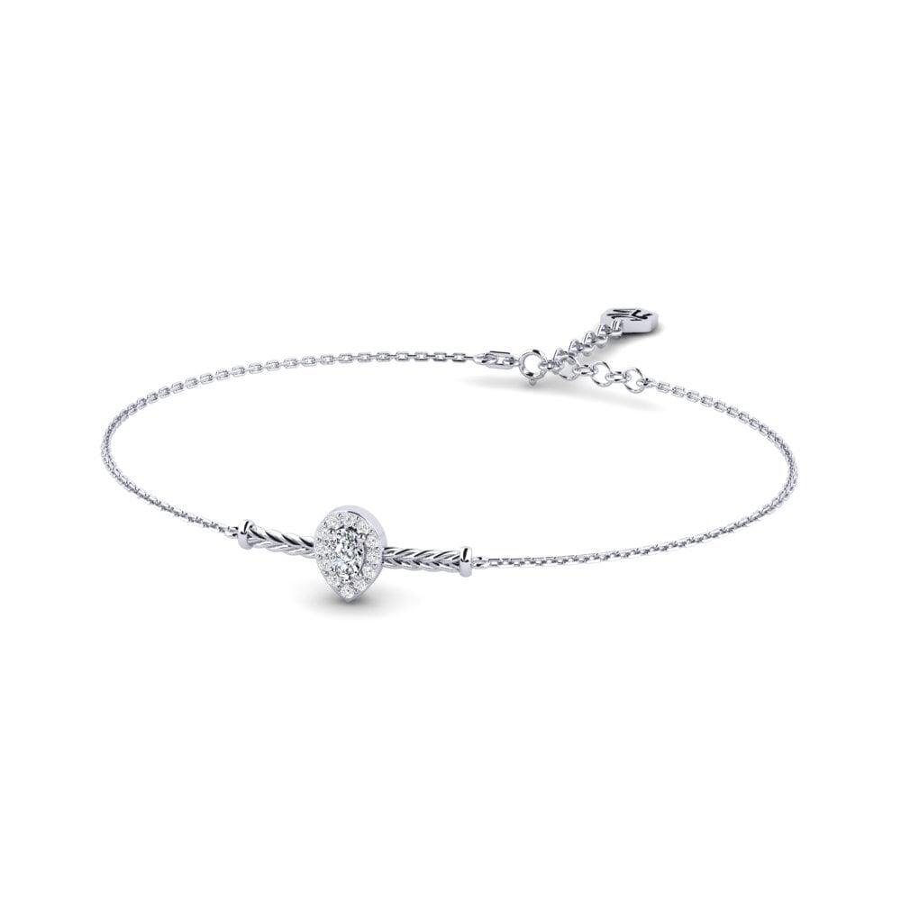 Palladium 950 Zircone Bracelet pour femme Fika