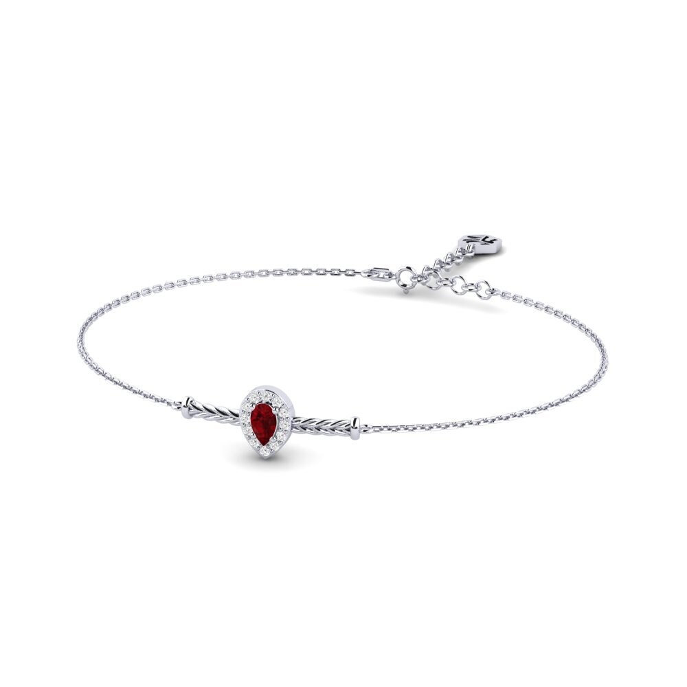 Palladium 950 Rubis Bracelet pour femme Fika