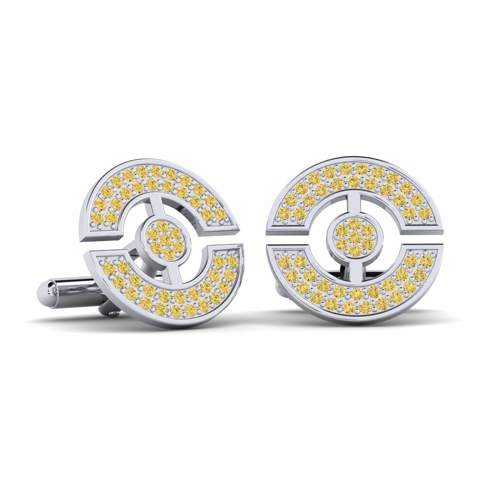 Yellow Diamond Cufflink Filet