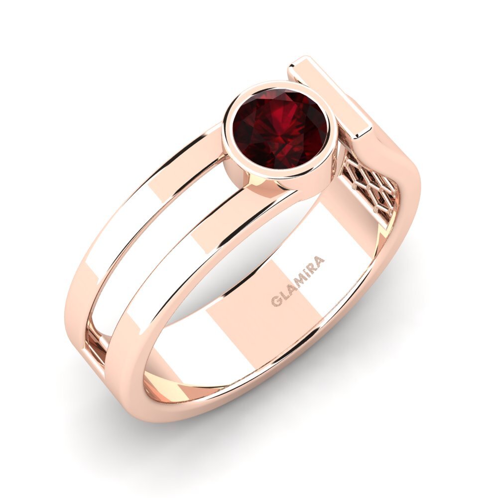 Oro Rosso 750 Granato Anello da uomo Filippa