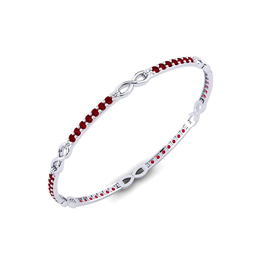 925 Silver Red Zirconia Bangle Filmkien