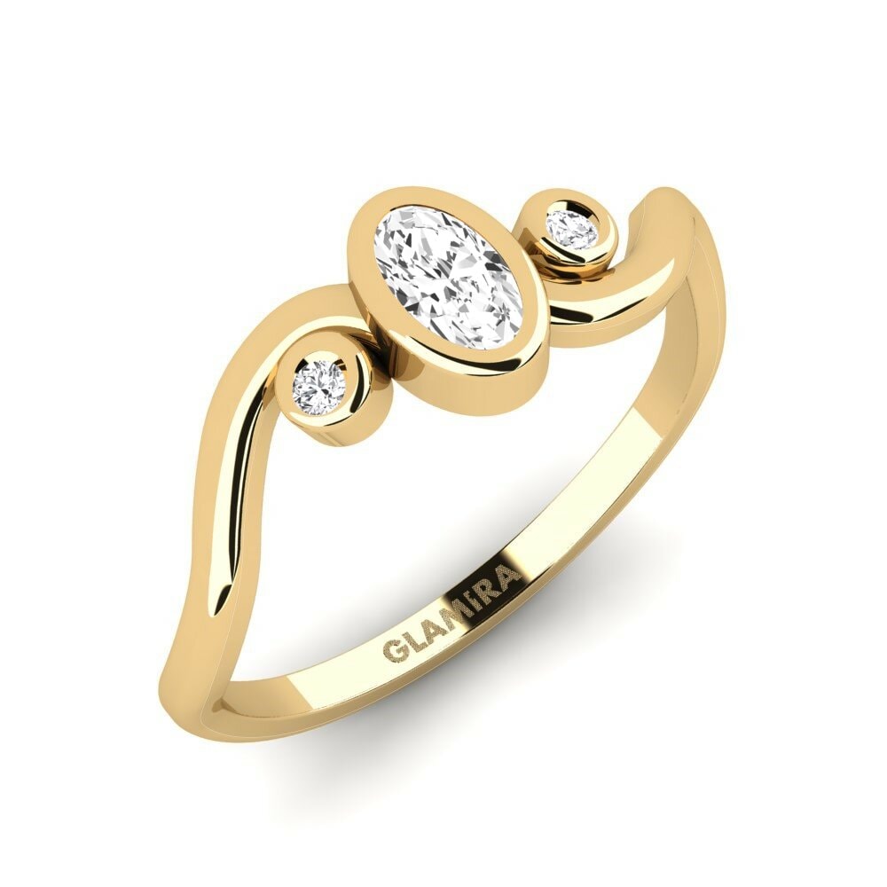 Oro Giallo 375 Anello di fidanzamento Finalize