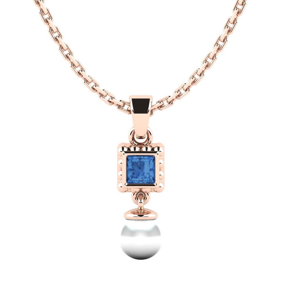Princess Dark Blue Zirconia Women's Pendant Finick