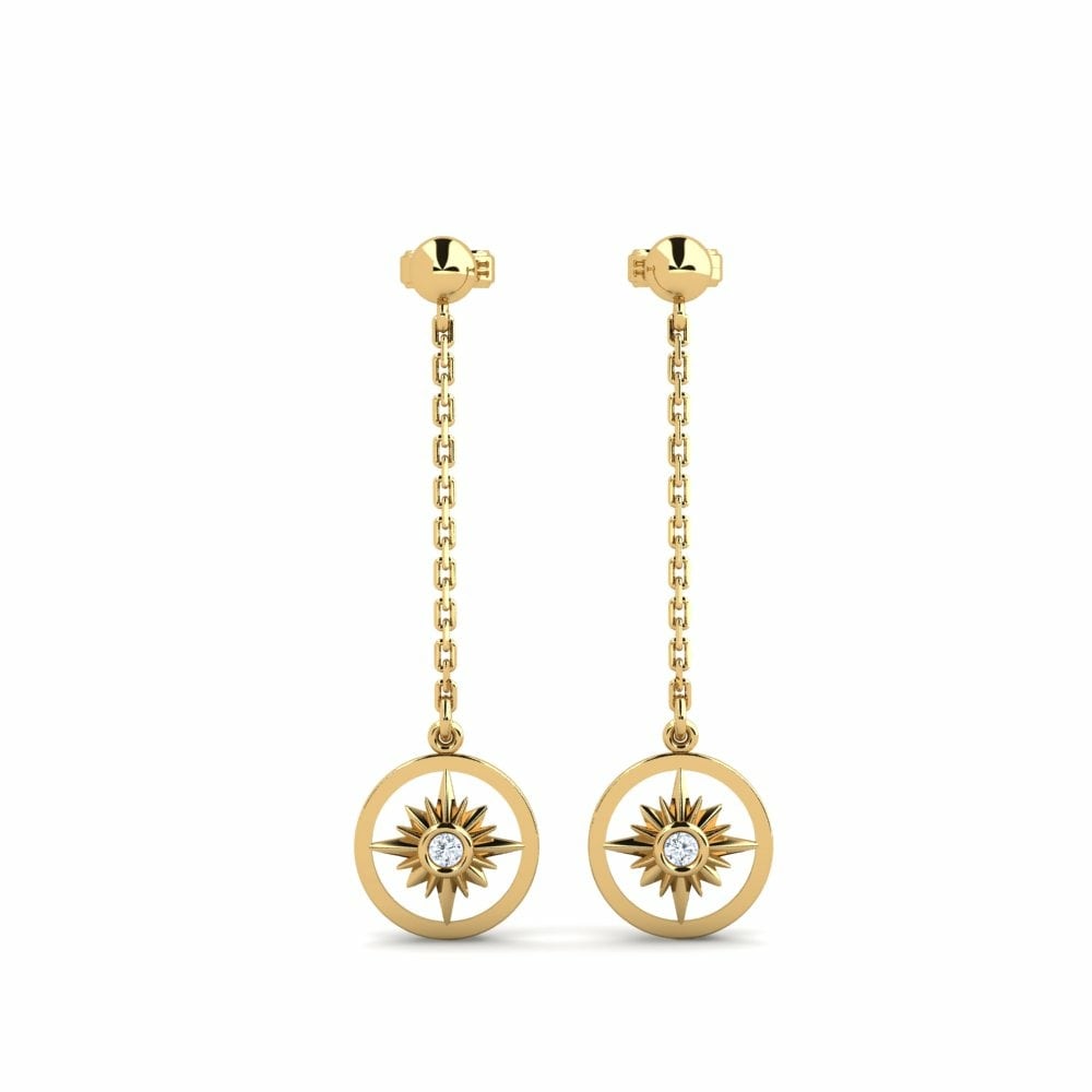 Drops & Dangle Earrings Finifugal 585 Yellow Gold Diamond