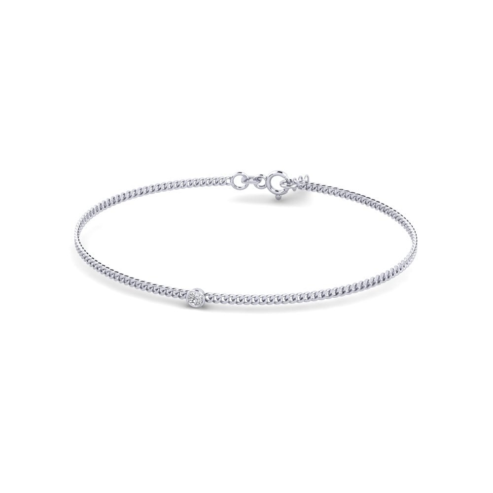 Weißgold 585 Labor-gezüchteter Diamant Damen armband Fionnuala 2.5 mm