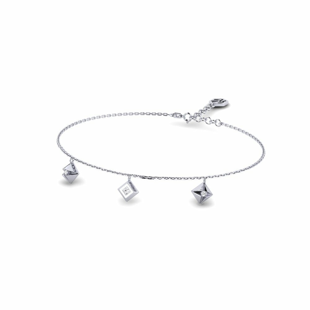 950 Platinum Women's Bracelet Fjouwerkant