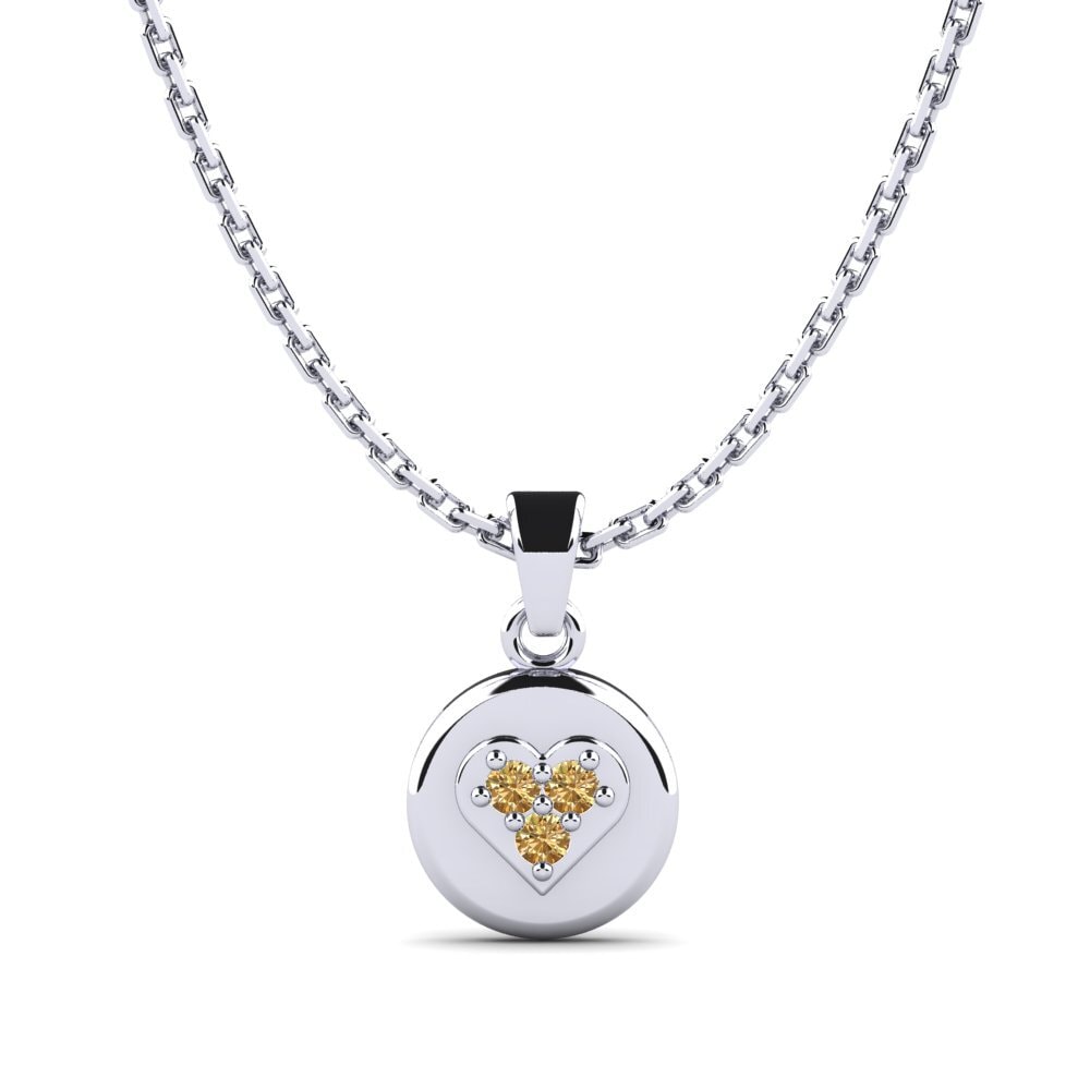 Plata 925 Diamante Marrón Colgante para Niño Fjuri