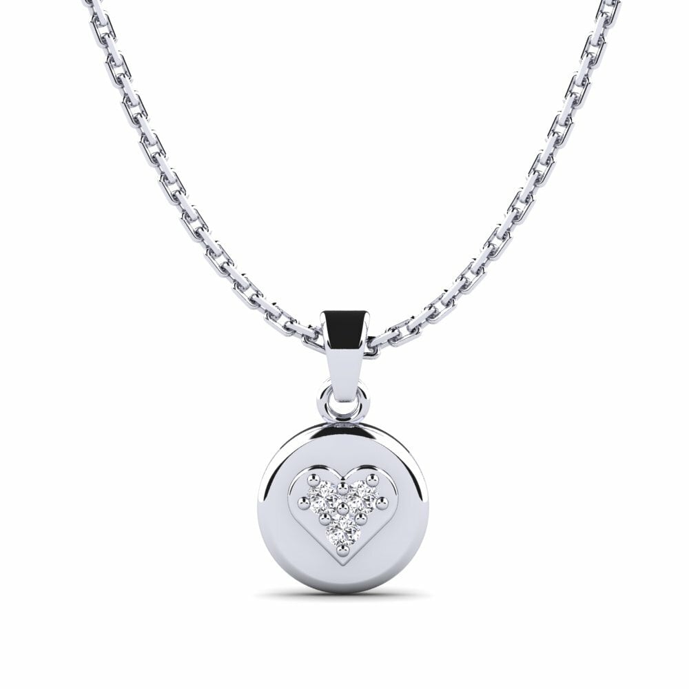 Heart 18k White Gold Kid's Pendant Fjuri