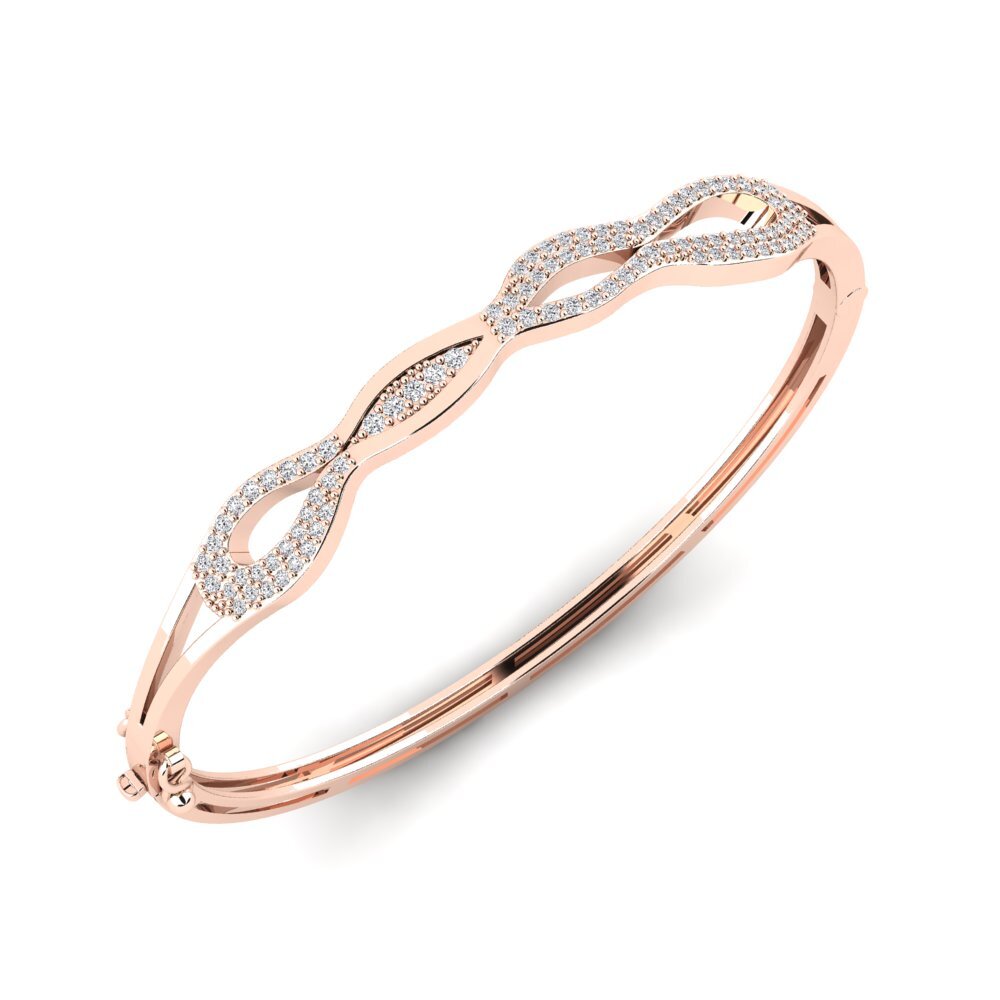 14k Rose Gold Women's Bangle Flamas