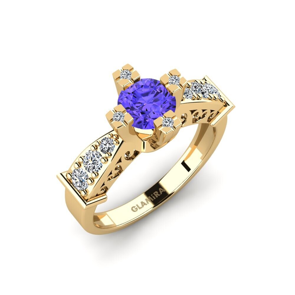 Tanzanite Engagement Ring Flane