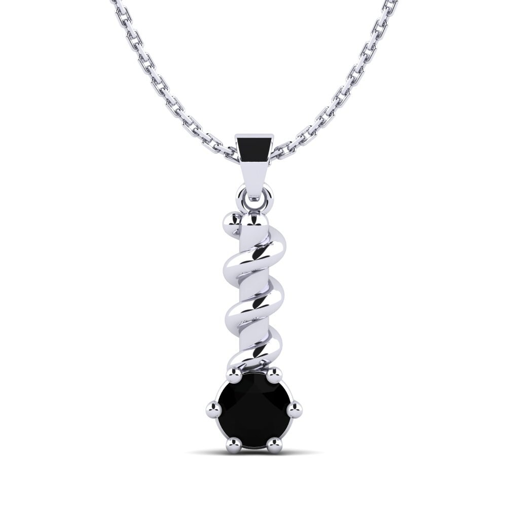 Zafiro negro Colgante de Mujer Flanelle
